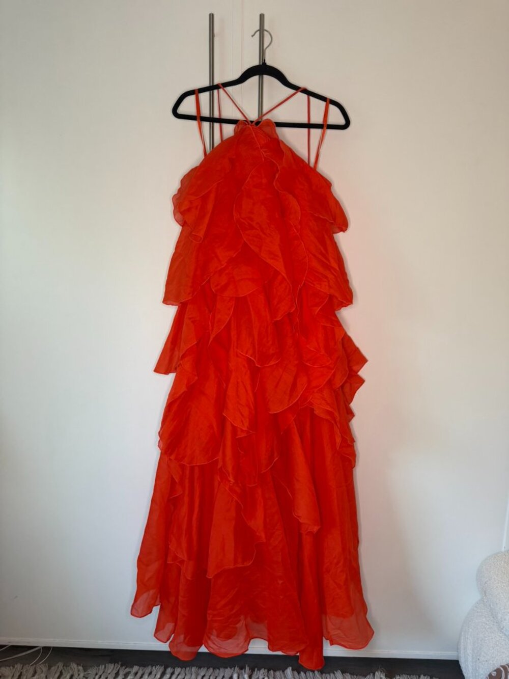 Akira - GOLDEN HOUR FLORAL CHIFFON MAXI DRESS IN ORANGE - Picture 2 of 7